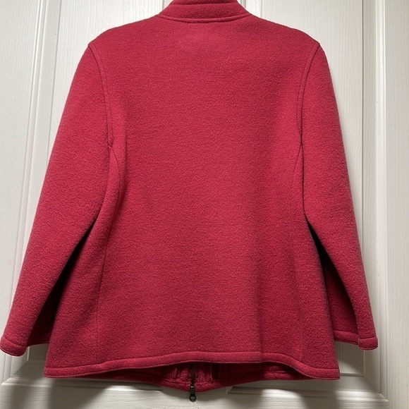 GEISSWEIN made in Austria 💯 Wool Full Zip Jacket Rose Sz 10 - Picture 2 of 8